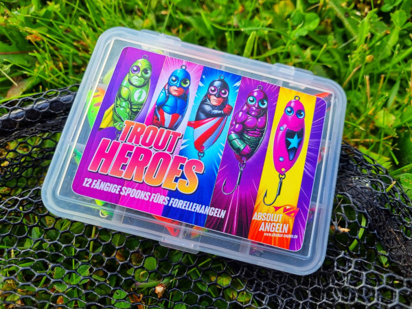 TROUT HEROES: 12 FÄNGIGE & GÜNSTIGE SPOONS & BOX fürs Forellenangeln