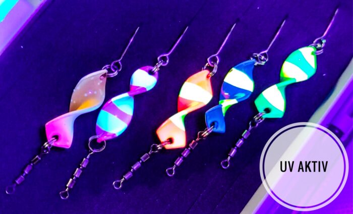 TURBO VORTEILS-SET: 5 Turbo Spinner Spoons (UV aktiv) mit Box – Bild 2