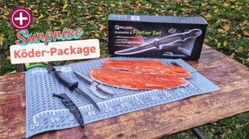 Ausnehm- & Filetier-Set: Ausnehmmesser, Schupper, Filetiermesser & Anti Slip-Matte